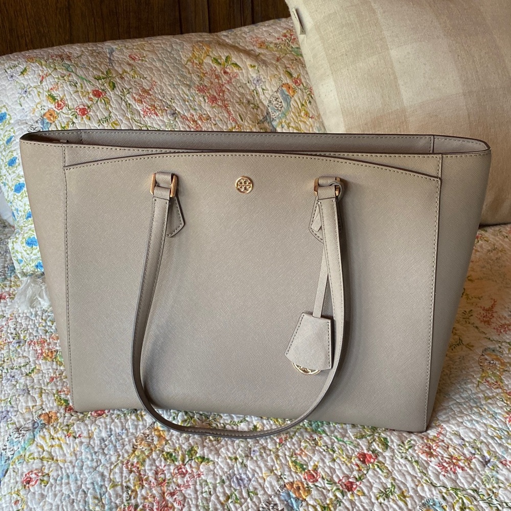 Tory Burch Light Gray Women's Tote Bag